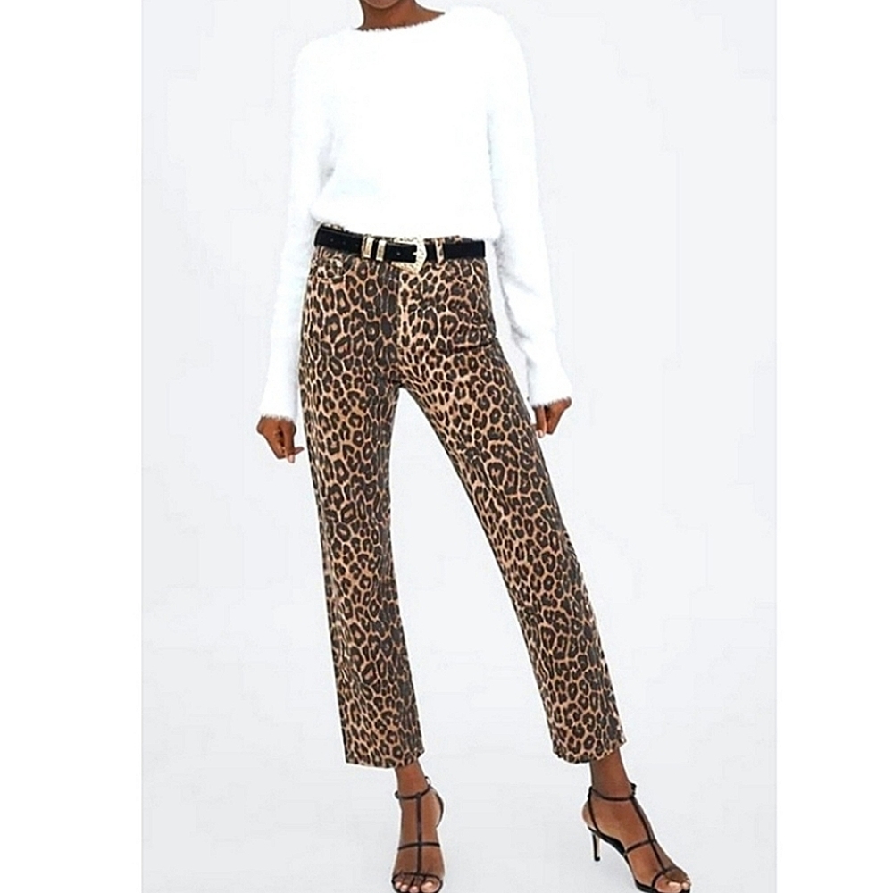 Zara Leopard Jeans